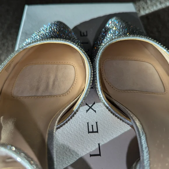 Alex Marie Brinley Rhinestone Round Heel Pumps, Size 5.5, Color Silver - Picture 9 of 13